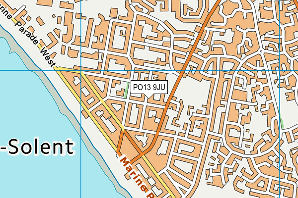 PO13 9JU map - OS VectorMap District (Ordnance Survey) PO13 9JU map - OS VectorMap District (Ordnance Survey)