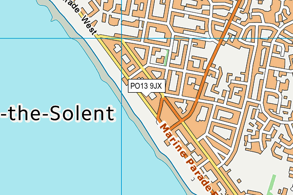 PO13 9JX map - OS VectorMap District (Ordnance Survey) PO13 9JX map - OS VectorMap District (Ordnance Survey)