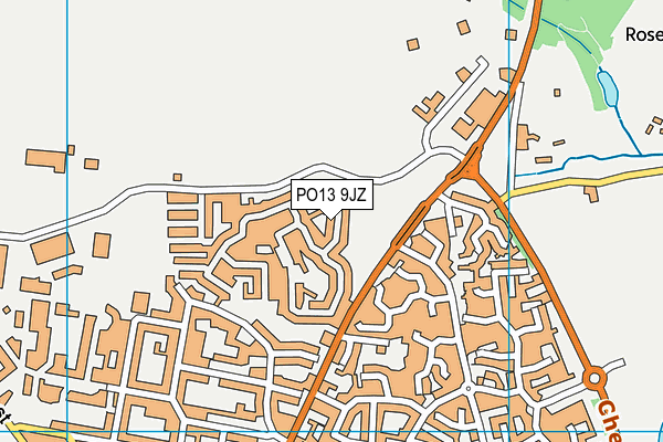 PO13 9JZ map - OS VectorMap District (Ordnance Survey) PO13 9JZ map - OS VectorMap District (Ordnance Survey)