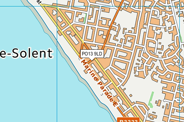 PO13 9LD map - OS VectorMap District (Ordnance Survey)