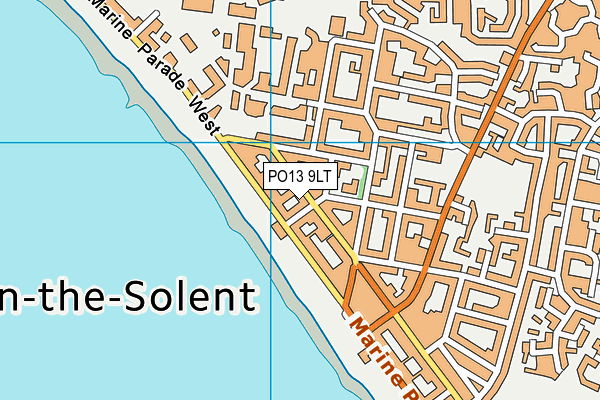 PO13 9LT map - OS VectorMap District (Ordnance Survey)