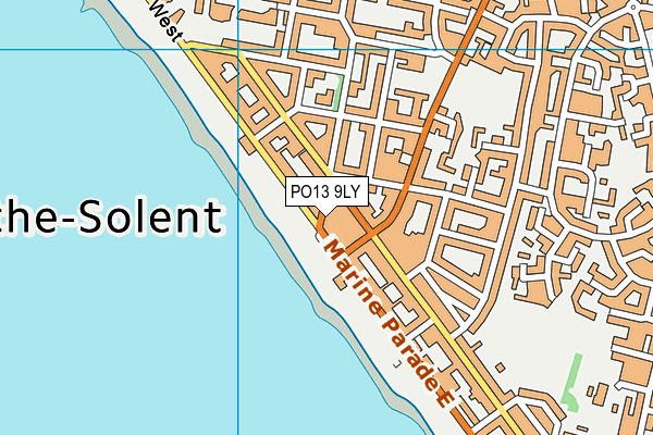 PO13 9LY map - OS VectorMap District (Ordnance Survey)