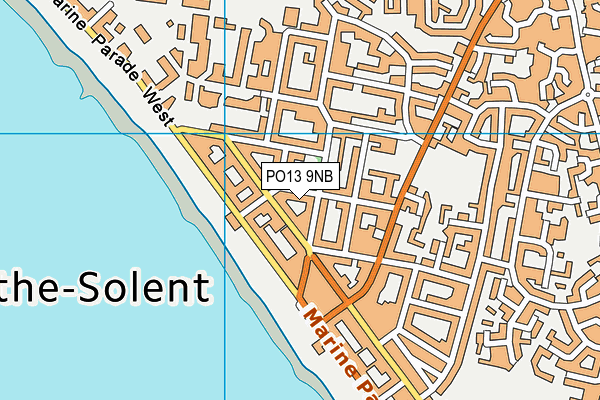 PO13 9NB map - OS VectorMap District (Ordnance Survey)