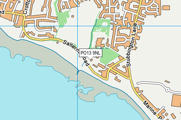 PO13 9NL map - OS VectorMap District (Ordnance Survey) PO13 9NL map - OS VectorMap District (Ordnance Survey)