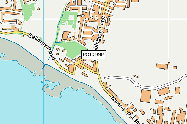PO13 9NP map - OS VectorMap District (Ordnance Survey) PO13 9NP map - OS VectorMap District (Ordnance Survey)