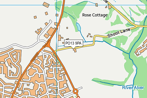 PO13 9PA map - OS VectorMap District (Ordnance Survey) PO13 9PA map - OS VectorMap District (Ordnance Survey)