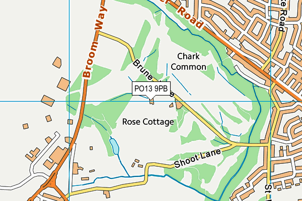 PO13 9PB map - OS VectorMap District (Ordnance Survey) PO13 9PB map - OS VectorMap District (Ordnance Survey)