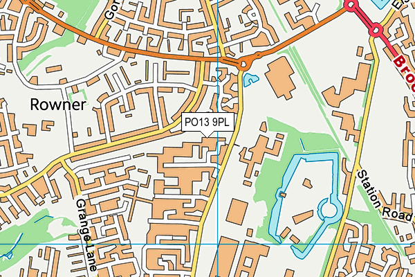 PO13 9PL map - OS VectorMap District (Ordnance Survey) PO13 9PL map - OS VectorMap District (Ordnance Survey)