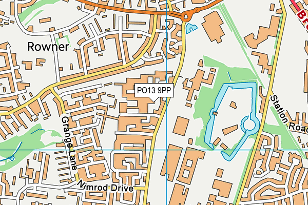 PO13 9PP map - OS VectorMap District (Ordnance Survey) PO13 9PP map - OS VectorMap District (Ordnance Survey)
