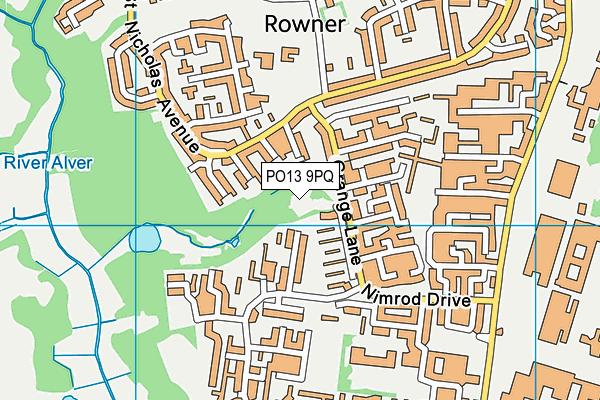 PO13 9PQ map - OS VectorMap District (Ordnance Survey) PO13 9PQ map - OS VectorMap District (Ordnance Survey)
