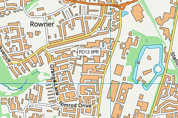 PO13 9PR map - OS VectorMap District (Ordnance Survey) PO13 9PR map - OS VectorMap District (Ordnance Survey)