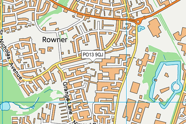 PO13 9QJ map - OS VectorMap District (Ordnance Survey) PO13 9QJ map - OS VectorMap District (Ordnance Survey)
