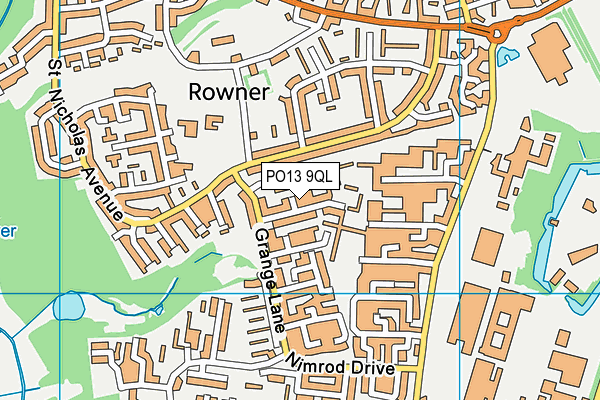 PO13 9QL map - OS VectorMap District (Ordnance Survey) PO13 9QL map - OS VectorMap District (Ordnance Survey)