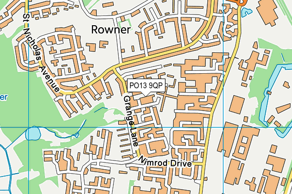PO13 9QP map - OS VectorMap District (Ordnance Survey) PO13 9QP map - OS VectorMap District (Ordnance Survey)