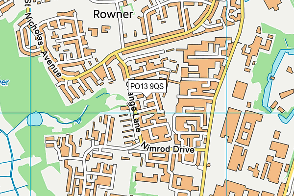PO13 9QS map - OS VectorMap District (Ordnance Survey) PO13 9QS map - OS VectorMap District (Ordnance Survey)