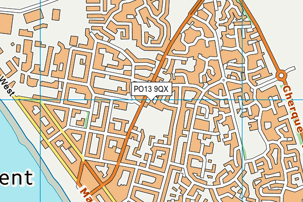 PO13 9QX map - OS VectorMap District (Ordnance Survey) PO13 9QX map - OS VectorMap District (Ordnance Survey)