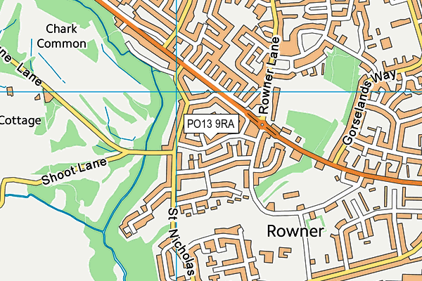PO13 9RA map - OS VectorMap District (Ordnance Survey) PO13 9RA map - OS VectorMap District (Ordnance Survey)