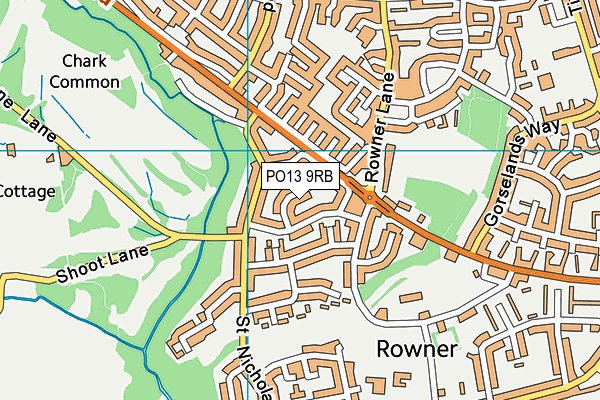 PO13 9RB map - OS VectorMap District (Ordnance Survey) PO13 9RB map - OS VectorMap District (Ordnance Survey)