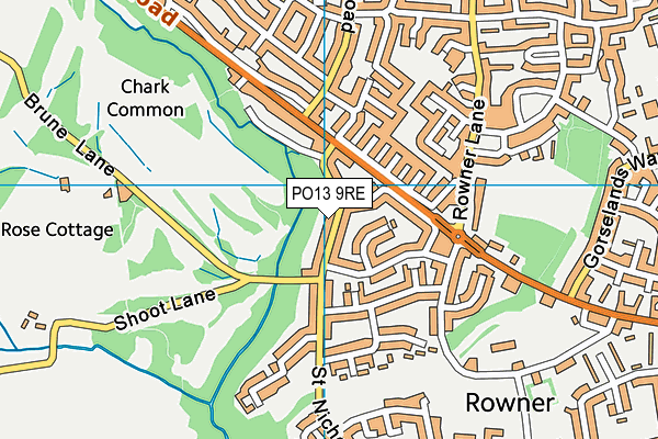 PO13 9RE map - OS VectorMap District (Ordnance Survey) PO13 9RE map - OS VectorMap District (Ordnance Survey)