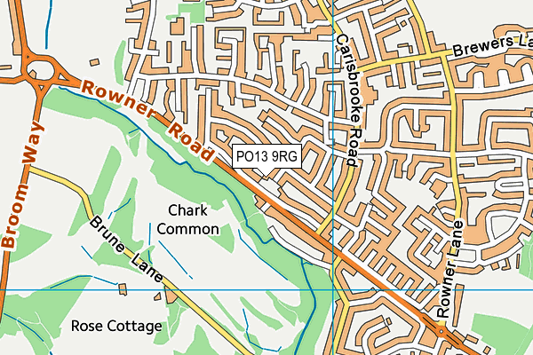 PO13 9RG map - OS VectorMap District (Ordnance Survey) PO13 9RG map - OS VectorMap District (Ordnance Survey)