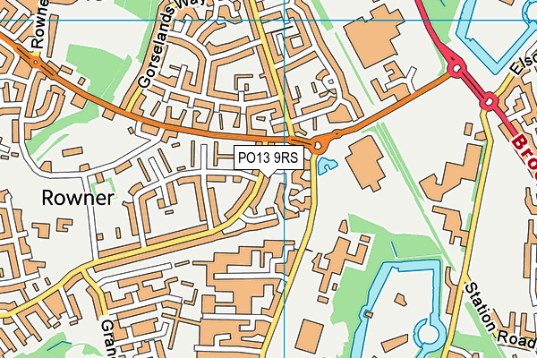 PO13 9RS map - OS VectorMap District (Ordnance Survey) PO13 9RS map - OS VectorMap District (Ordnance Survey)
