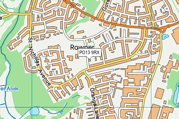 PO13 9RX map - OS VectorMap District (Ordnance Survey) PO13 9RX map - OS VectorMap District (Ordnance Survey)