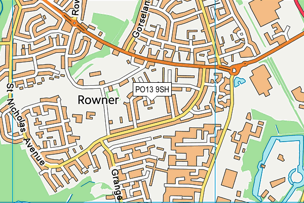 PO13 9SH map - OS VectorMap District (Ordnance Survey) PO13 9SH map - OS VectorMap District (Ordnance Survey)