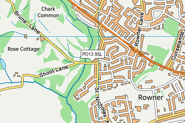 PO13 9SL map - OS VectorMap District (Ordnance Survey) PO13 9SL map - OS VectorMap District (Ordnance Survey)