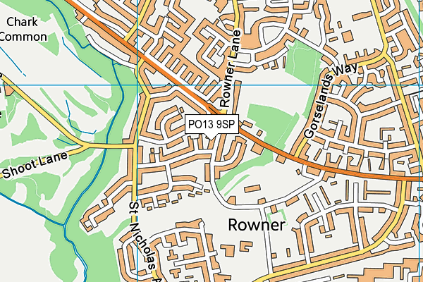 PO13 9SP map - OS VectorMap District (Ordnance Survey) PO13 9SP map - OS VectorMap District (Ordnance Survey)