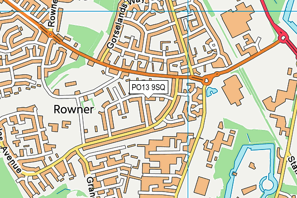PO13 9SQ map - OS VectorMap District (Ordnance Survey) PO13 9SQ map - OS VectorMap District (Ordnance Survey)