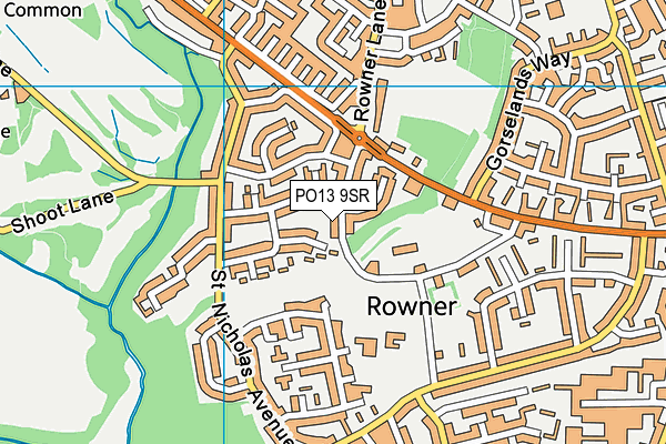 PO13 9SR map - OS VectorMap District (Ordnance Survey) PO13 9SR map - OS VectorMap District (Ordnance Survey)