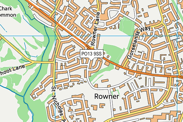 PO13 9SS map - OS VectorMap District (Ordnance Survey) PO13 9SS map - OS VectorMap District (Ordnance Survey)