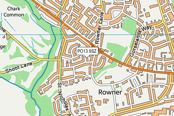 PO13 9SZ map - OS VectorMap District (Ordnance Survey) PO13 9SZ map - OS VectorMap District (Ordnance Survey)