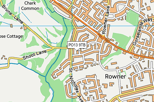 PO13 9TB map - OS VectorMap District (Ordnance Survey) PO13 9TB map - OS VectorMap District (Ordnance Survey)