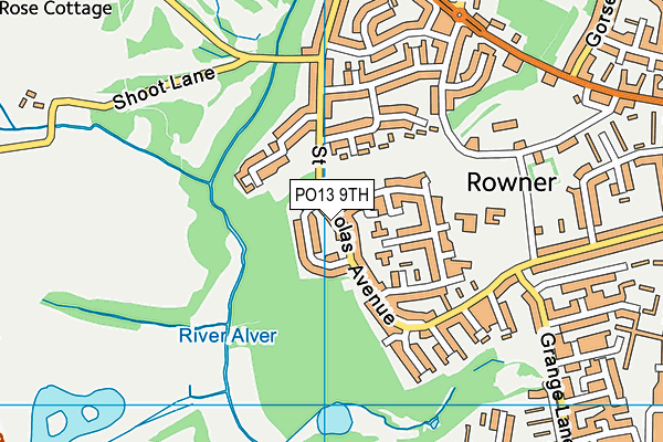 PO13 9TH map - OS VectorMap District (Ordnance Survey) PO13 9TH map - OS VectorMap District (Ordnance Survey)