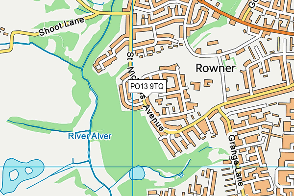 PO13 9TQ map - OS VectorMap District (Ordnance Survey) PO13 9TQ map - OS VectorMap District (Ordnance Survey)