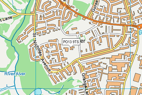 PO13 9TS map - OS VectorMap District (Ordnance Survey) PO13 9TS map - OS VectorMap District (Ordnance Survey)