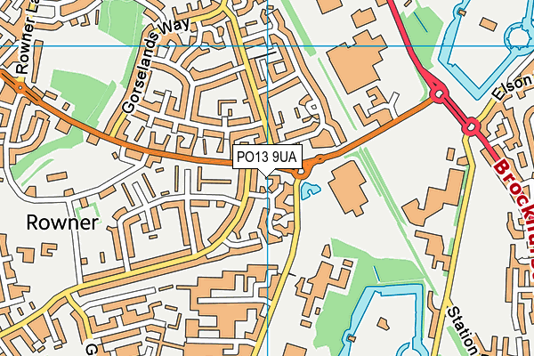 PO13 9UA map - OS VectorMap District (Ordnance Survey) PO13 9UA map - OS VectorMap District (Ordnance Survey)