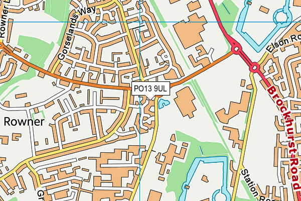 PO13 9UL map - OS VectorMap District (Ordnance Survey) PO13 9UL map - OS VectorMap District (Ordnance Survey)