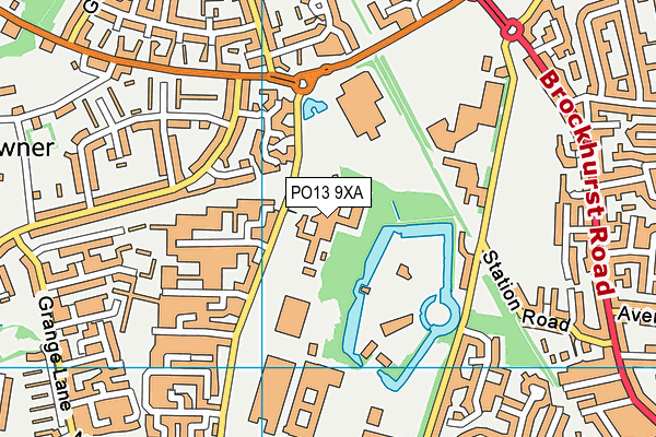 PO13 9XA map - OS VectorMap District (Ordnance Survey) PO13 9XA map - OS VectorMap District (Ordnance Survey)