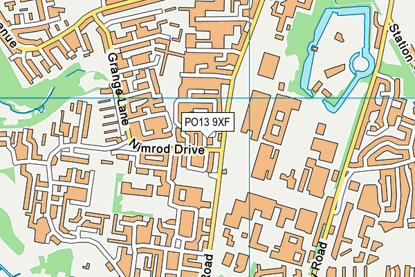 PO13 9XF map - OS VectorMap District (Ordnance Survey) PO13 9XF map - OS VectorMap District (Ordnance Survey)