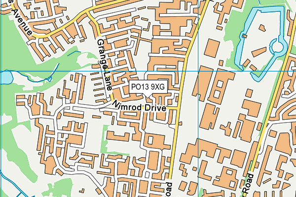 PO13 9XG map - OS VectorMap District (Ordnance Survey) PO13 9XG map - OS VectorMap District (Ordnance Survey)