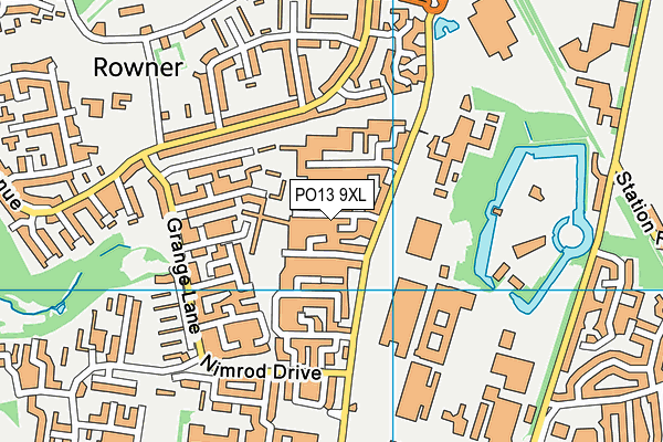 PO13 9XL map - OS VectorMap District (Ordnance Survey) PO13 9XL map - OS VectorMap District (Ordnance Survey)