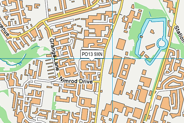 PO13 9XN map - OS VectorMap District (Ordnance Survey) PO13 9XN map - OS VectorMap District (Ordnance Survey)
