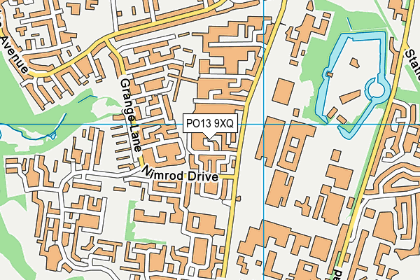 PO13 9XQ map - OS VectorMap District (Ordnance Survey) PO13 9XQ map - OS VectorMap District (Ordnance Survey)
