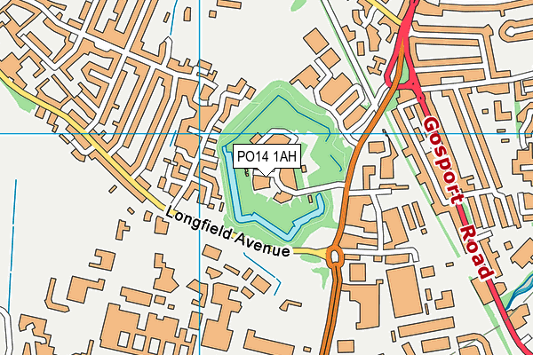 PO14 1AH map - OS VectorMap District (Ordnance Survey) PO14 1AH map - OS VectorMap District (Ordnance Survey)