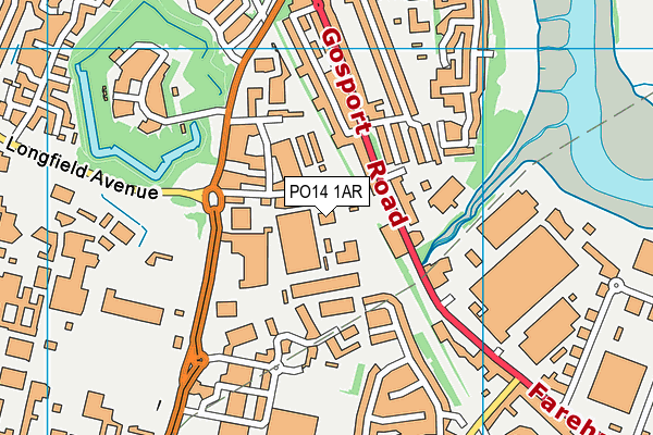 PO14 1AR map - OS VectorMap District (Ordnance Survey) PO14 1AR map - OS VectorMap District (Ordnance Survey)