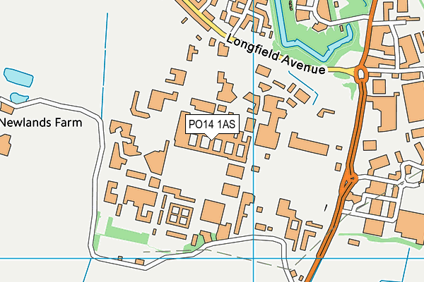 PO14 1AS map - OS VectorMap District (Ordnance Survey) PO14 1AS map - OS VectorMap District (Ordnance Survey)