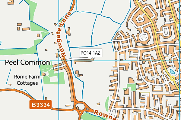 PO14 1AZ map - OS VectorMap District (Ordnance Survey)