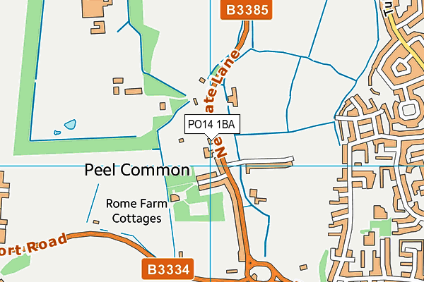 PO14 1BA map - OS VectorMap District (Ordnance Survey) PO14 1BA map - OS VectorMap District (Ordnance Survey)